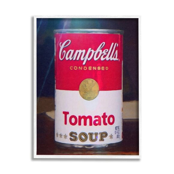 Stupell Industries Tomato Soup Can Still Life Modern Painting Graphic Art White - Picture 2 of 3